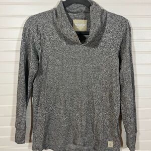 Straight‎ Down Gray Knit Cowl Neck Cozy Casual Long Sleeve Pullover Size S